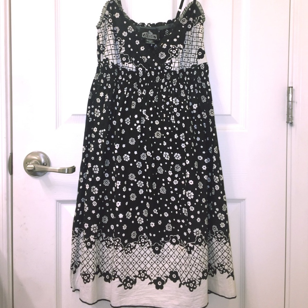 Angie Black/Cream Floral Dress